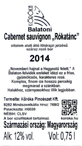 Nyomtatott címke4-48x83mm boros