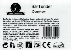 Nyomtatott címke6-70x50mm PET silver